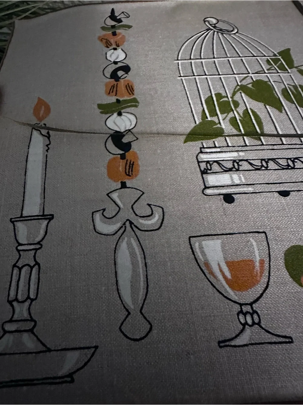 Vintage Belgian Belgium Table Linen Set 4 Placemats & 4 Napkins